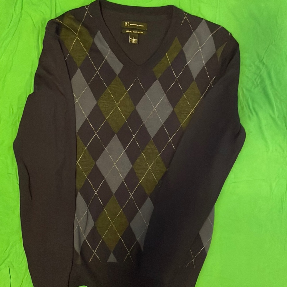 Inc merino wool sweater size small purple